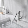 Смеситель для раковины Lefton Single-Hole Rotatable Faucet with Temperature Display-BF2204 Brushed Nickel: Вид смесителя Однорычажный
