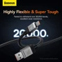 Кабель Baseus USB Cable to USB-C CoolPlay Series Fast Charging 100W 1m Black (CAKW000601) фото 6