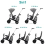 Триколісний велосипед Kinderkraft Easytwist Platinum Grey (KKRETWIGRY0000): Тип Велосипед-коляска