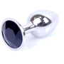 Анальная пробка Boss Series - Jewellery Silver PLUG Black S (BS6400013)