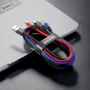 Кабель Baseus USB Cable to Micro USB/Lightningx2/Type-C Fast 4-in-1 3.5A 1.2M Black (CA1T4-A01) фото 7