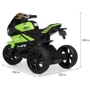 Детский электромотоцикл 3 колесный Bambi Racer Yamaha зеленый (M 4135EL-5): Материал корпуса пластик