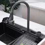 Кухонная мойка Lefton Waterfall Workstation Kitchen Sink Set With Digital Temperature Display-KS2204