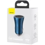 Зарядное устройство Baseus Car Charger USB+USB-C Golden Contactor 60W Blue (CGJM000103): Количество USB-портов 2