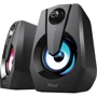 Акустическая система Trust 2.0 Ziva RGB Illuminated Black (24071): Материал корпуса Пластик