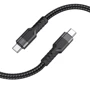 Кабель Hoco Cable USB-C to USB-C U110 3A 60 W 1.2m Black: Довжина 1.2 м