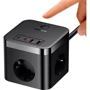 Зарядний пристрій Baseus Wall Charger 3AC+2xUSB+2xUSB-C PowerCombo Cube Power Strip 30W 1.5m Black: Сила струму 2.4А и более