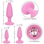 Набор анальных пробок California Exotic Novelties First Time Crystal Booty Anal Plug Set (розовый)