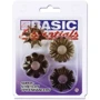 Набір із чотирьох кілець на пеніс California Exotic Novelties Basic Essentials 4 Pack-Smoke