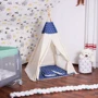 Детская палатка Springos Tipi XXL вигвам бело-синяя (TIP08)