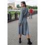 Платье FLFashion Плутос ХПП 3214 52 серое повседневное удлиненное миди: Состав Лен