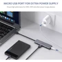 Адаптер Ugreen Adapter CM219 USB to 4xUSB3.0+MicroUSB Space Gray (50985) фото 4