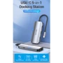 Адаптер Vention Adapter USB-C to HDMI+3xUSB3.0+PD 100W (TODHB): Цвет серебристый