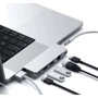 Адаптер Satechi Adapter Mini Dual USB-C to 2xUSB3.0+2xUSB-C+RJ45+3.5mm Silver (ST-UCPHMIS): Колір сріблястий