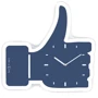 Настінний годинник NeXtime Thumbs Up! сині 23х20 см (3072BL-SD-30)