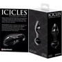 Pipedream Icicles No.44 - скляна анальна пробка, 6,5х2,5 см, чорний