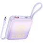 Внешний аккумулятор Hoco Power Bank 10000mAh Q23 Blade with Cable PD 20W/22.5W Purple: Особенности быстрая зарядка, Компактный размер, Индикатор заряда