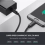 Кабель UGREEN USB-C to USB-C US286 3A 60W 2m Black фото 5