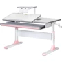 Детский стол Mealux Vancouver Multicolor PN с полкой розовый (BD-620 W/G MC+ PN+ S50 WG)