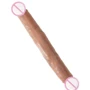 Двойной фаллоимитатор King Cock 12" Slim Double Dildo, 30x3.3 см, телесный