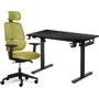 Комплект Mealux PowerDesk Lite Black + Leo Air Plus Green (EVO-201 Lite B/B +Y 546 KZ)