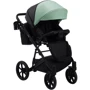 Коляска 2 в 1 Bair Kiwi кожа 100% BK-8/15 мятный - черный: Ширина шасси 58
