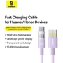 Кабель Baseus USB Cable to USB-C Display 2 Fast Charging Data 100W 1m Purple (P10382701511-00) фото 6