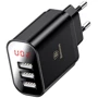 Зарядний пристрій Baseus USB Wall Charger 3xUSB 3.4A Mirror Lake Intelligent Digital Display Black (CCALL-BH01)