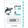 USB-флешка Wibrand 4GB Shark USB 2.0 Silver (WI2.0/SH4U4S): Стандарт USB USB 2.0