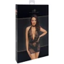 Платье Noir Handmade F313 Mythos mini flocked mesh dress with jewelry rhinestone chain Вlack, 3XL
