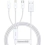 Кабель Baseus USB Cable to Micro USB/Lightning/Type-C Superior Series Fast Charging Data 3.5A 1m White (P10320105221-00)