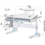 Детский стол Mealux Hamilton Multicolor BL с полкой S-50 (BD-680 W/G MC +BL +S50 WG): Тип Парта