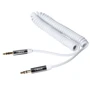 2E аудіо (jack 3.5мм-M / jack 3.5мм-M), Coiled 1.8м, White 2E-W3539wt