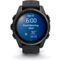 Смарт-часы Garmin Fenix 8 AMOLED 43mm Sapphire Carbon Grey DLC with Black/Pebble Grey Silicone Band (010-02903-21): Дисплей 1.3" AMOLED (416x416) / Sapphire Crystal