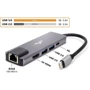 Адаптер Frime Adapter USB-C to USB3.0+USB2.0+PD+HDMI+RJ45 Space Gray (FH-5in1.201HL): Колір серый