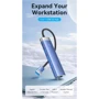 Адаптер Vention Adapter USB to x3USB3.0+RJ45+USB-C Aluminum Alloy Blue (TGFSB): Цвет синий