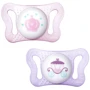 Пустышка Chicco Physio Micro силиконовая 0-2 мес 2 шт розовая с футл. (75121.11)