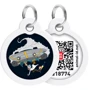 Адресник металевий WAUDOG Smart ID з QR паспортом малюнок Рік та Морті 1 25 мм (225-0280)