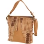 Женская сумка-мешок Laskara светло-коричневая (LK-10252-camel-giraffe)
