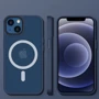 Чехол для iPhone Mobile Case TPU+PC Metal Buttons with MagSafe Colorful Blue for iPhone 15: Цвет синий