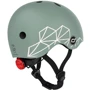 Шлем детский Scoot and Ride Зеленый с фонариком 45-51см (SR-181206-GREENLINES)