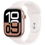 Apple Watch Series 10 46mm GPS Rose Gold Aluminum Case with Light Blush Sport Band - M/L (MWWU3QH/A) UA
