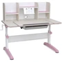 Парта SingBee Q-Assembly U Pink + Книжная стеллаж SBS-613 (SBS-603-PK + SBS-613)