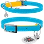 Ошейник для котов кожаный WAUDOG Glamour с QR паспортом Colors of freedom XXS Ш 9 мм Дл 17-20 см (210-4020)