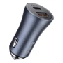 Зарядное устройство Baseus Car Charger USB+USB-C Golden Contactor Pro 40W Dark Gray with USB-C Cable (TZCCJD-0G): Тип автомобильное