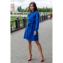 Платье FLFashion Хоо ХПХ 3251 52 синее повседневное до середины бедра: Длина рукава Длинный