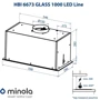 Вытяжка Minola HBI 6673 WH GLASS 1000 LED Line: Тип монтажа Встраиваемый