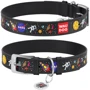 Нашийник WAUDOG Design з малюнком "NASA" 35 мм 46-59 см з QR паспортом чорний (0035-0047-01)