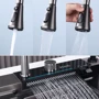 Кухонная мойка Lefton WaterFall E4 с аксессуарами серо-черный: Отверстие под смеситель Есть