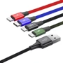 Кабель Baseus USB Cable to Micro USB/Lightningx2/Type-C Fast 4-in-1 3.5A 1.2M Black (CA1T4-A01) фото 3